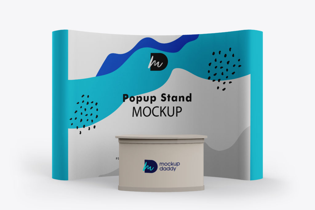 Download Exhibition Popup Stand Mockup - Mockup Daddy
