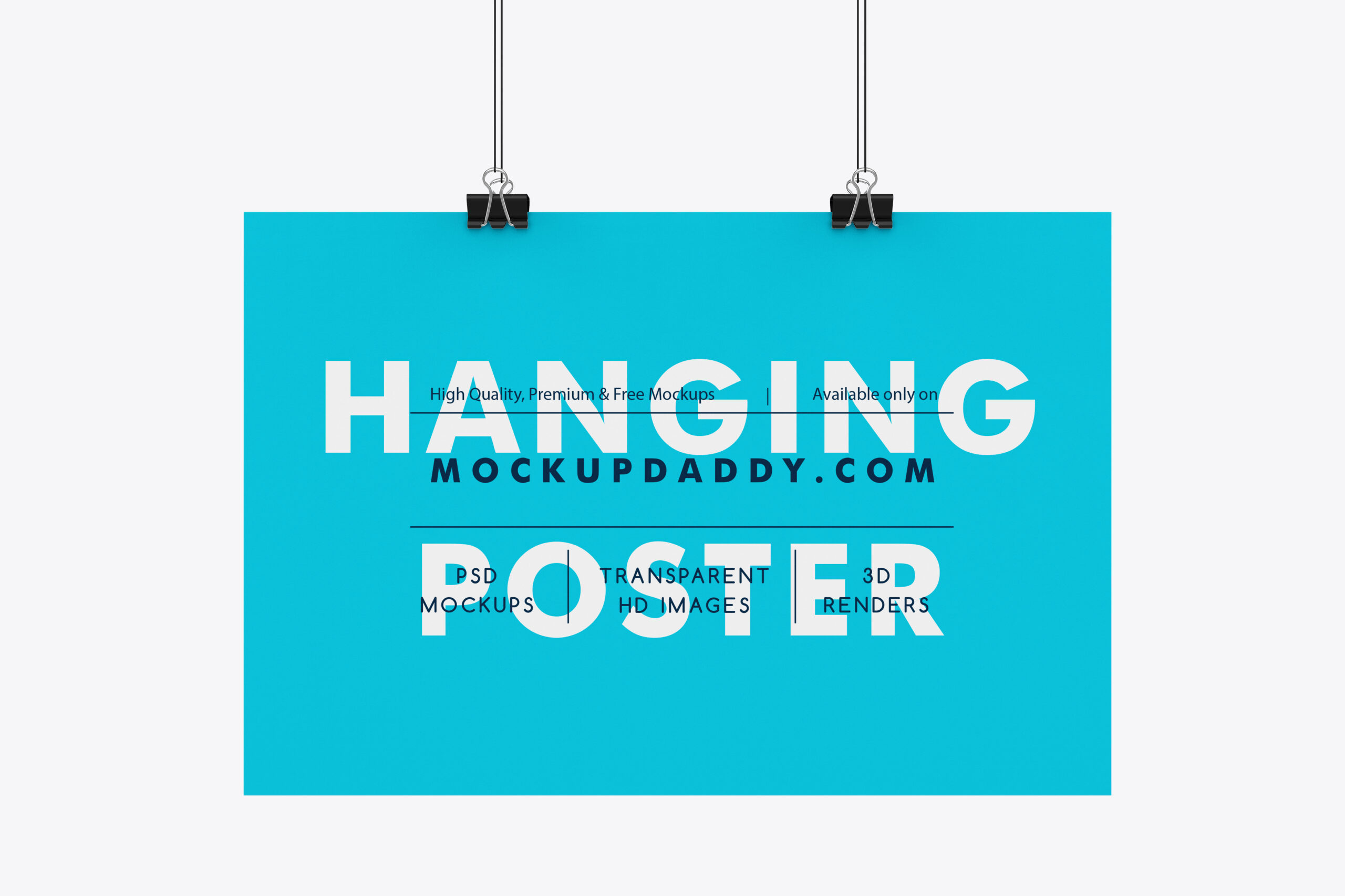 Free Hanging Poster Mockup Mockup Daddy