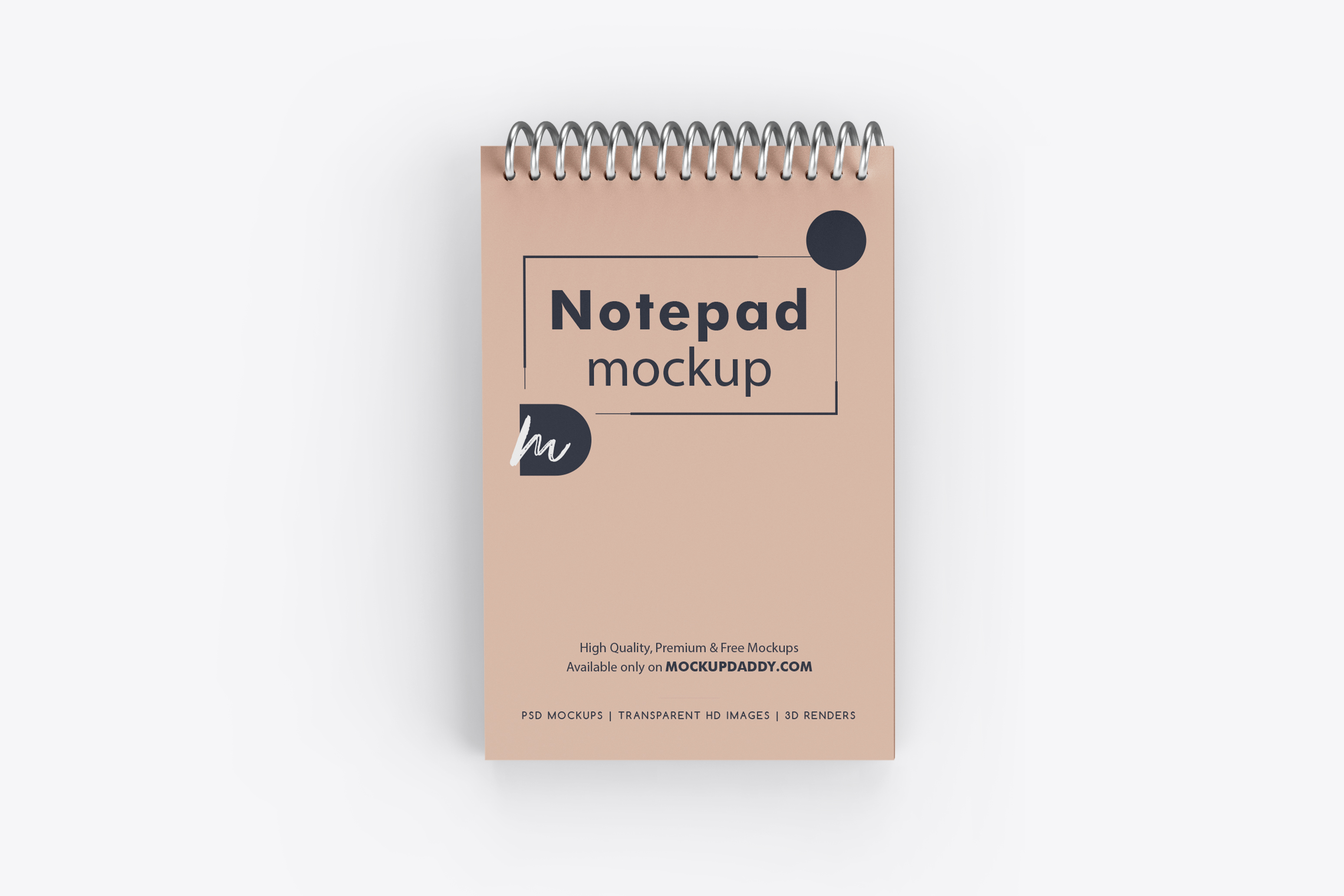 Download Small Spiral Notepad Mockup - Mockup Daddy