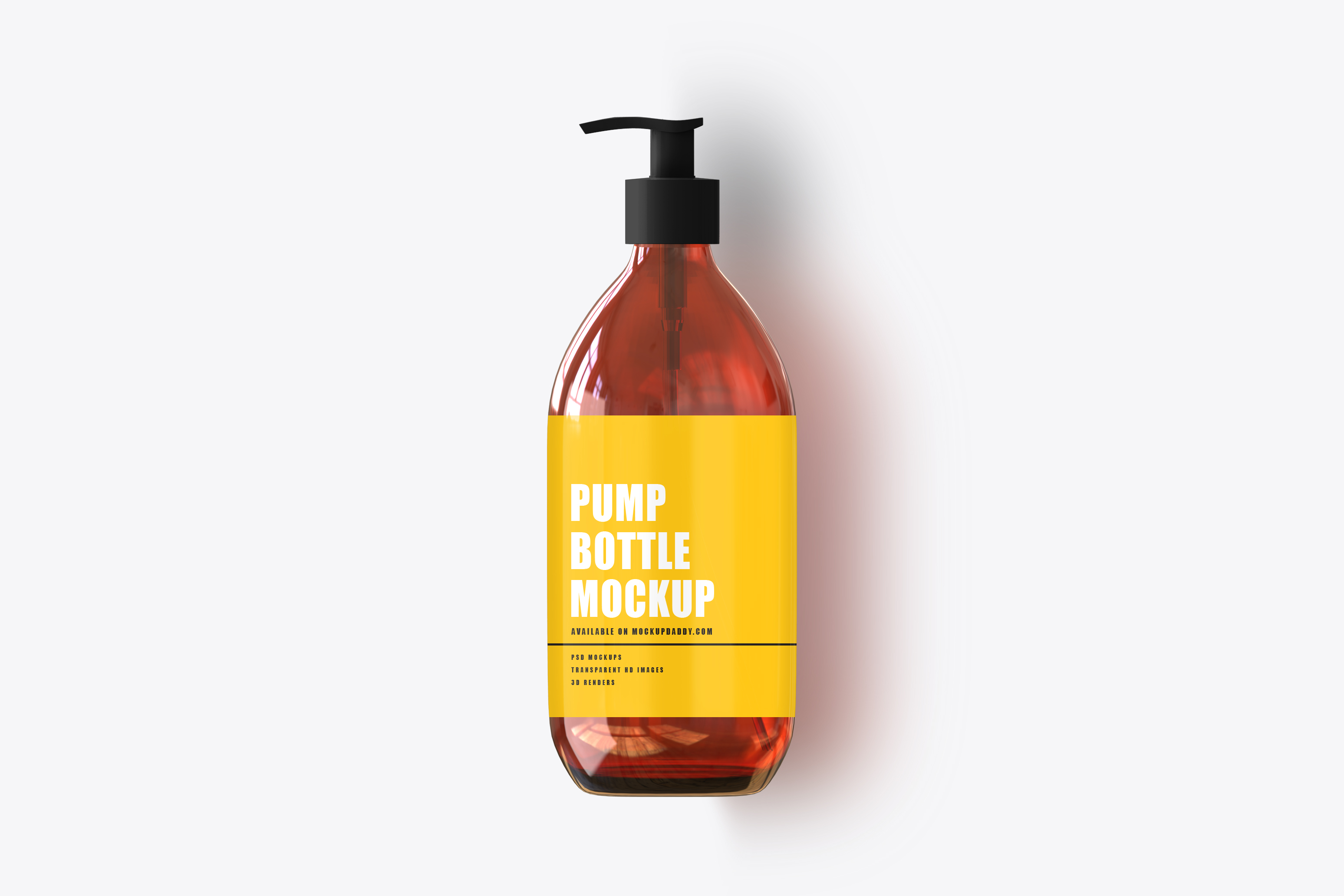 Download Amber Bottle With Pump Mock Up Mockup Daddy