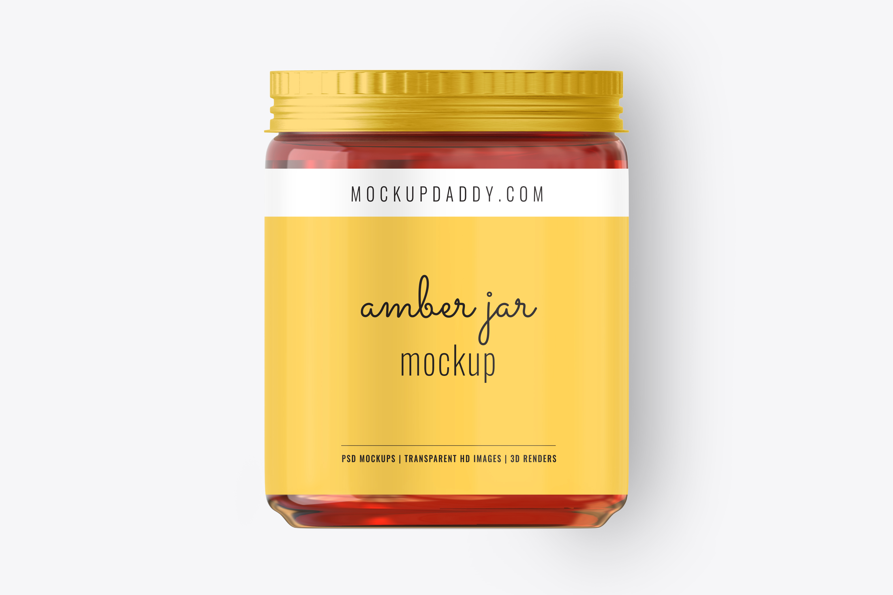 Download Amber Jar With Metallic Lid Mockup Mockup Daddy