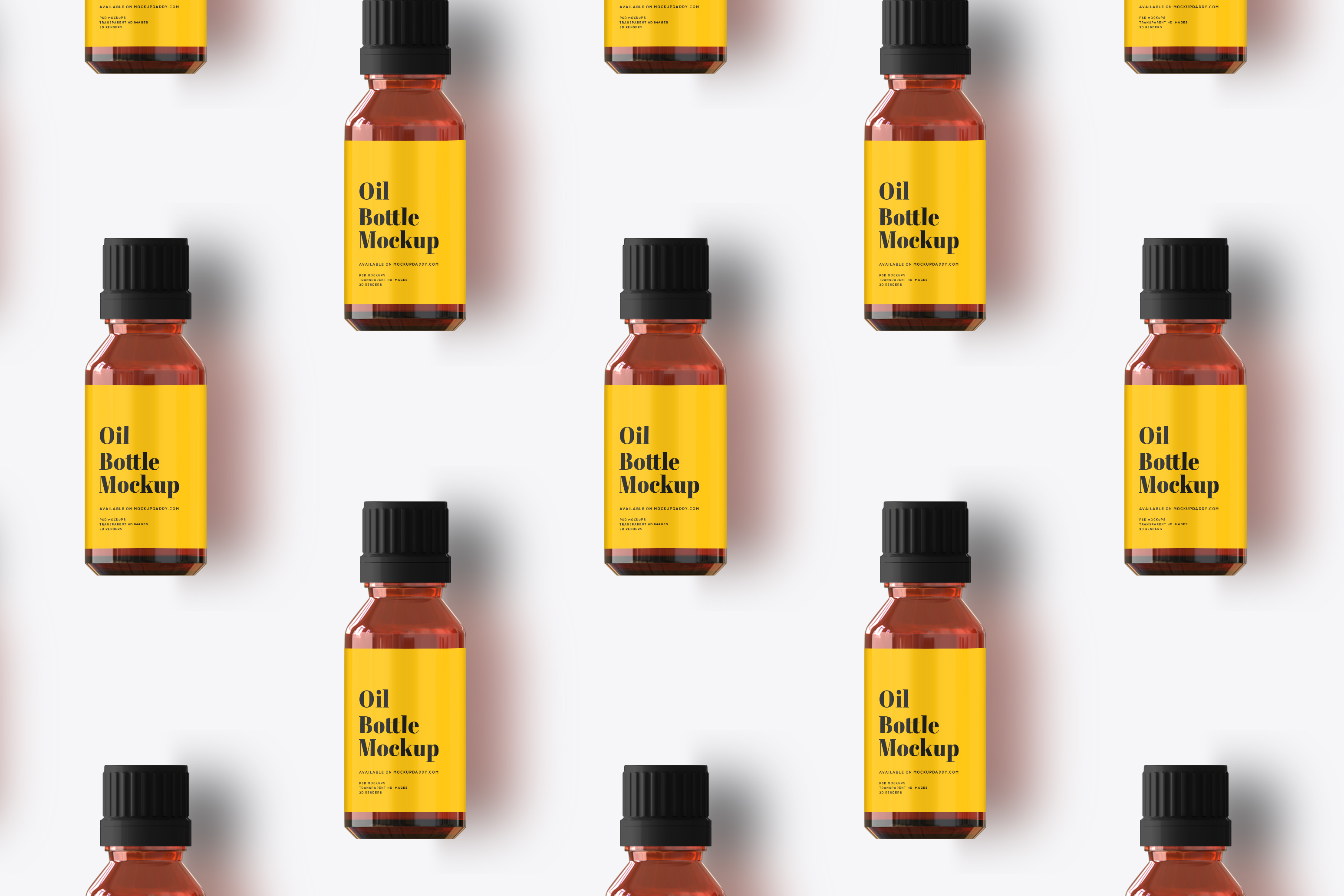Download Amber Mini Oil Bottle Mockup - Mockup Daddy