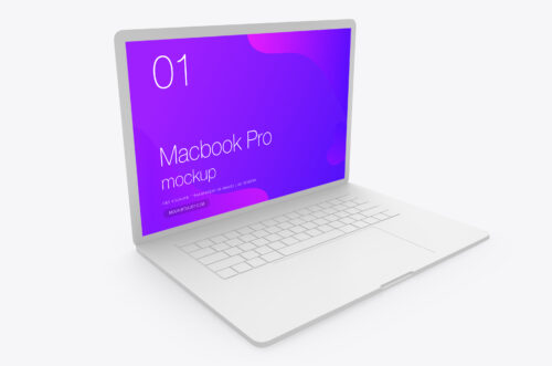 Apple Mac Book Pro Clay Mockup Psd