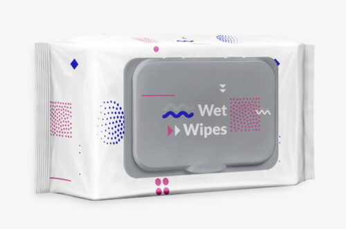 Baby Wet Wipes Packaging Mockup Front