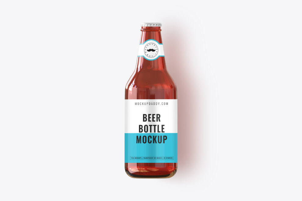 Beer Bottle Mockup Top