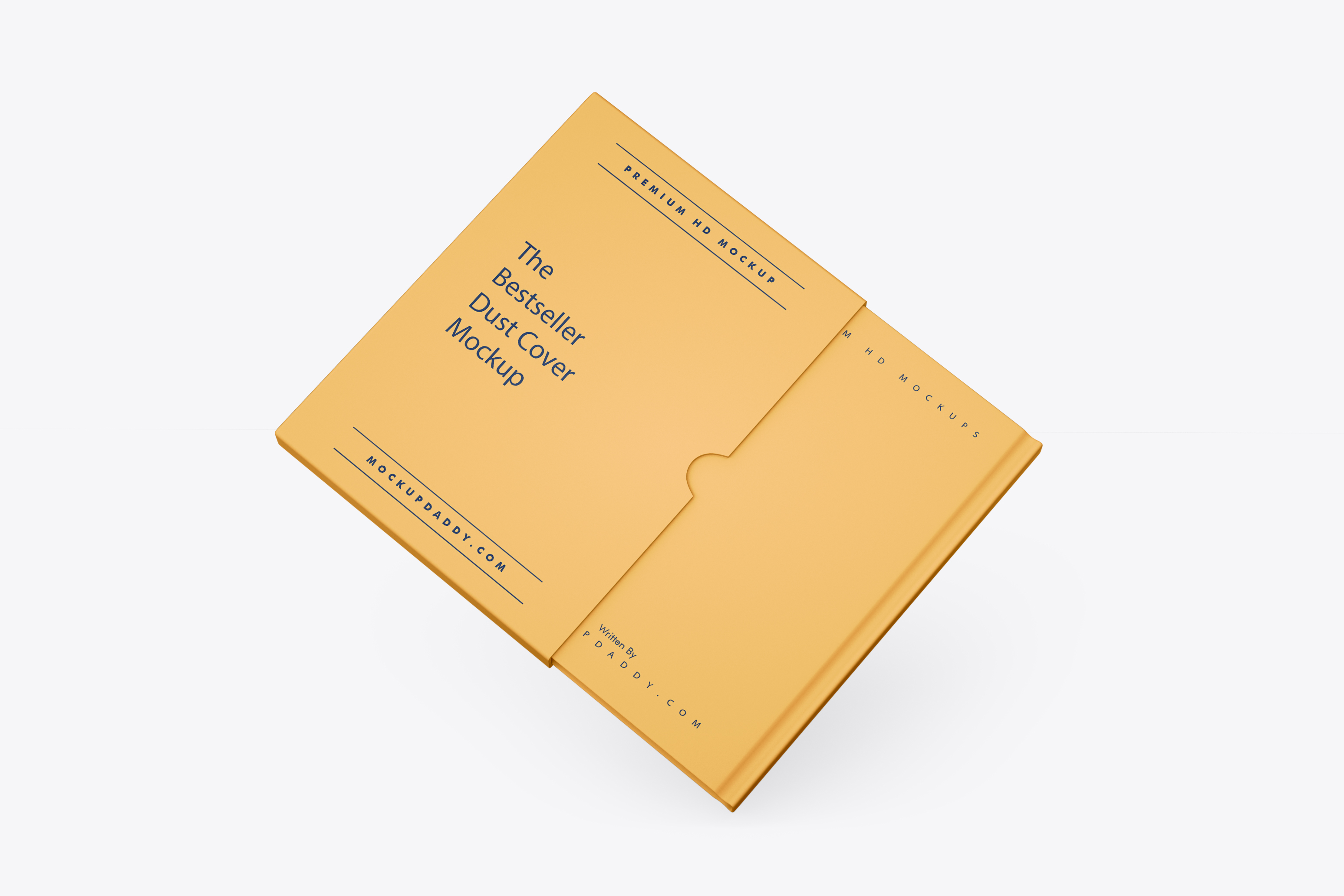 Download Book Cover With Dust Jacket Mockup Mockup Daddy