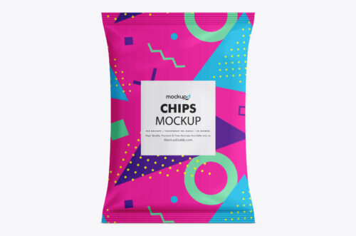 Chips Pouch Packaging Mockup