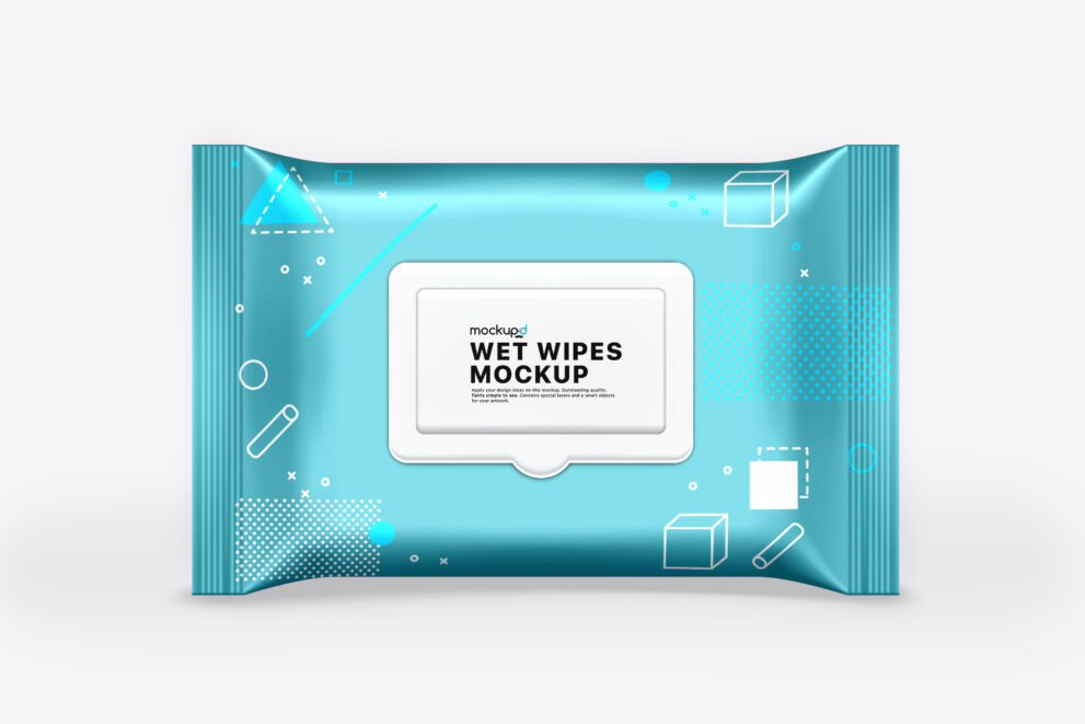 Cleansing Wipes Wrapper Mock Up