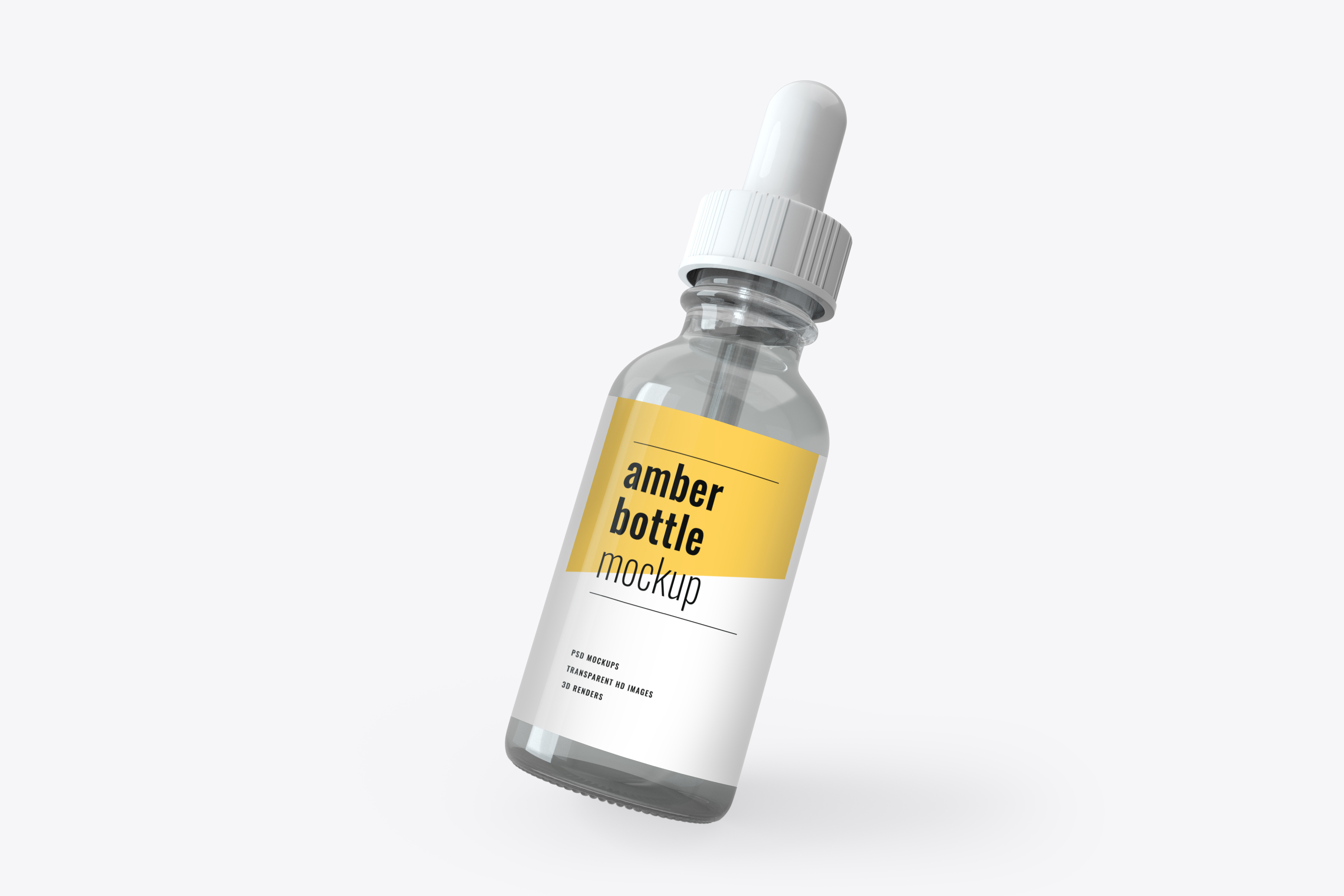 Download Clear Dropper Bottle Mockup - Mockup Daddy