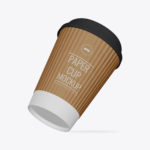 Coffee Cup Large Psd Mockup Tilted