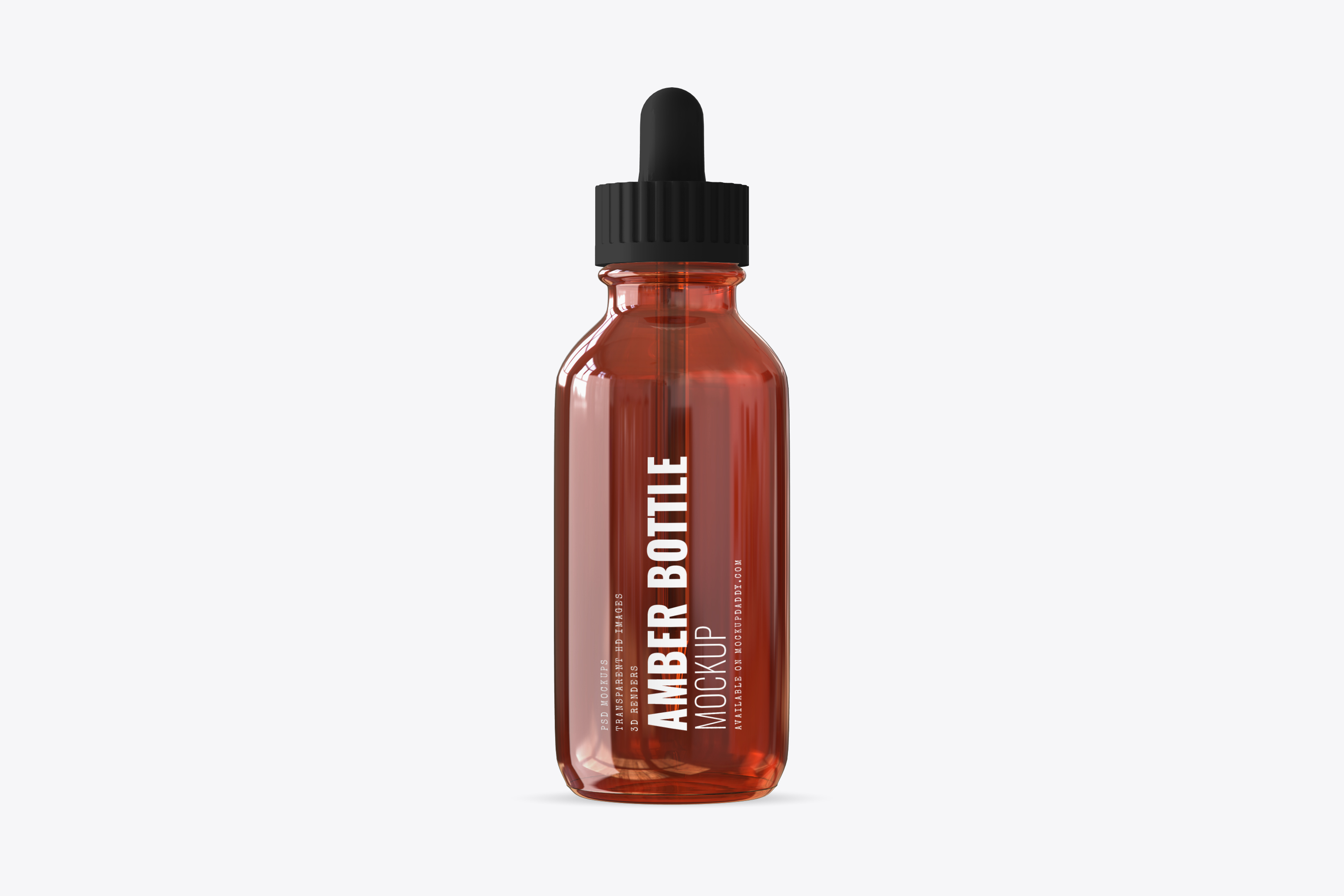 Dropper Amber Bottle Mock-Up - Mockup Daddy