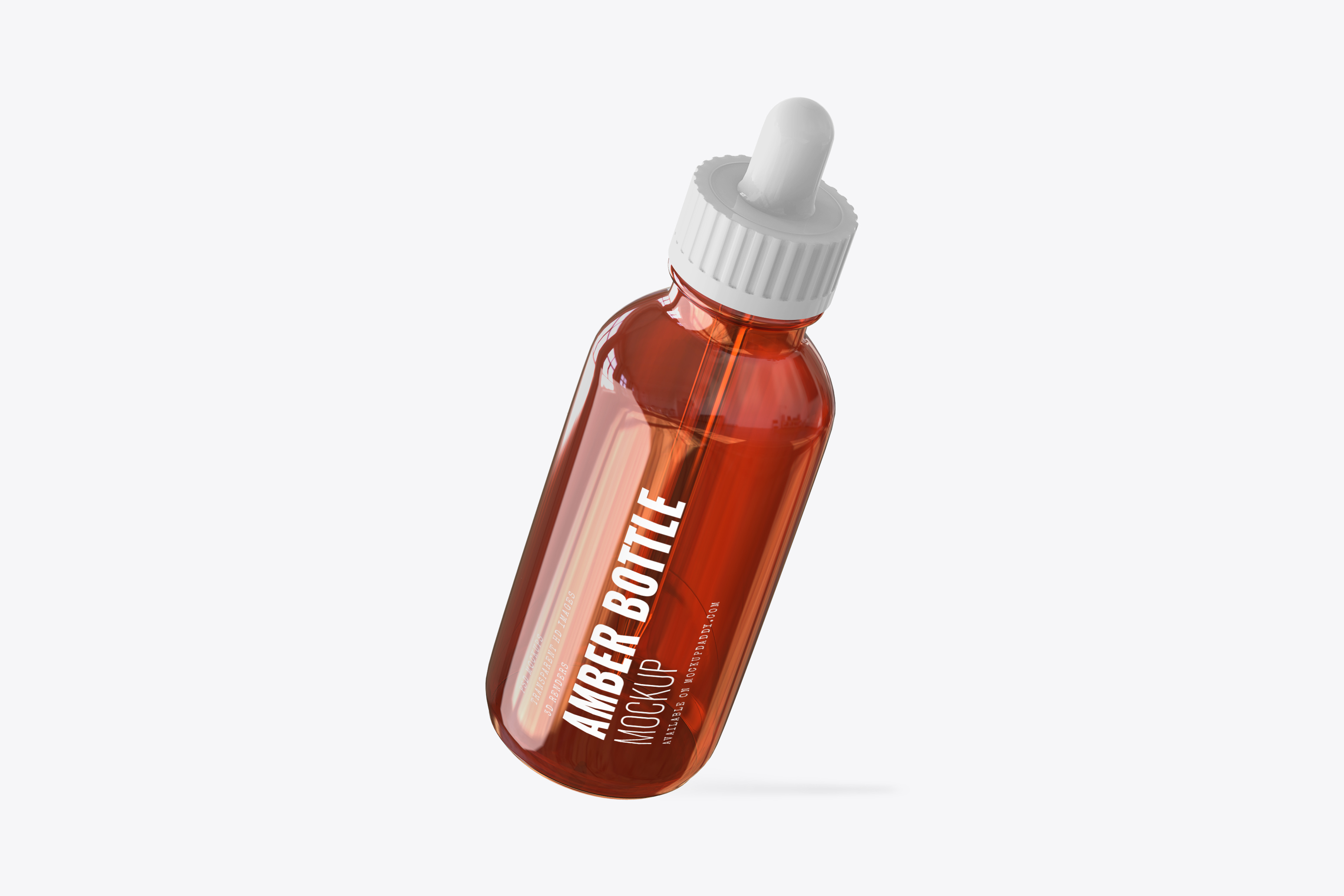 Download Dropper Amber Bottle Mock-Up - Mockup Daddy
