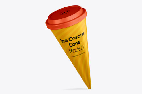 Free Ice Cream Cone Mockup