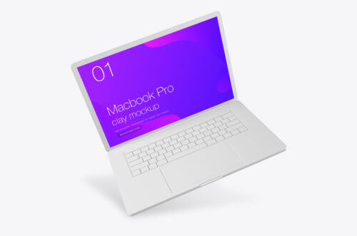 Macbook Pro White Mockup