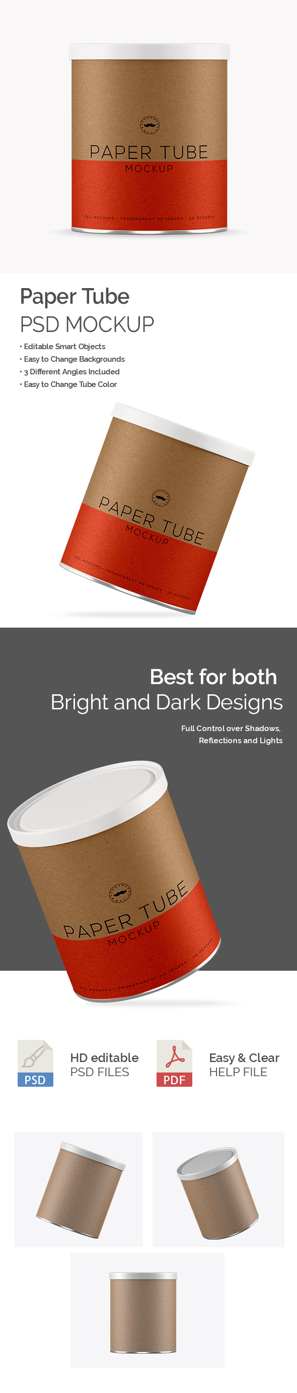 Paper Tube Jar Mockup Mockup Daddy