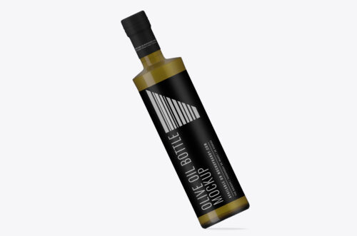 Premium Olive Oil Bottle Psd Mockup
