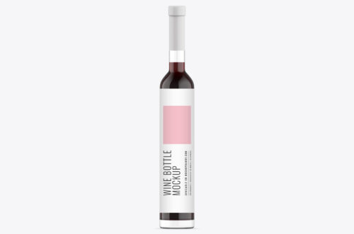 Premium Wine Bottle Psd Mockup Transparent Label