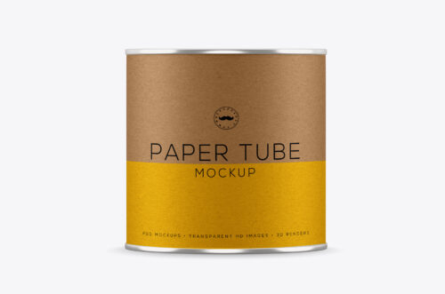 Round Paper Tin Jar Mockup Front
