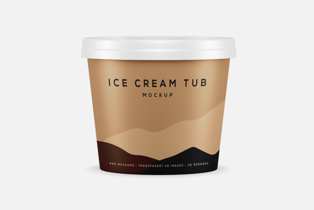 Download Small Ice Cream Tub Mockup - Mockup Daddy