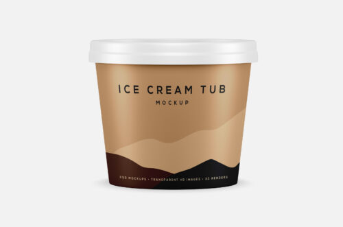 Small Ice Cream Tub Mockup