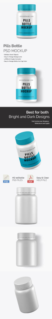 Download Small Pills Bottle Psd Mockup Free Download - Mockup Daddy
