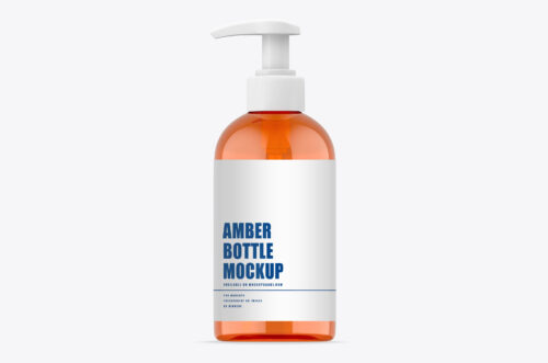 Soap Amber Bottle Mockup