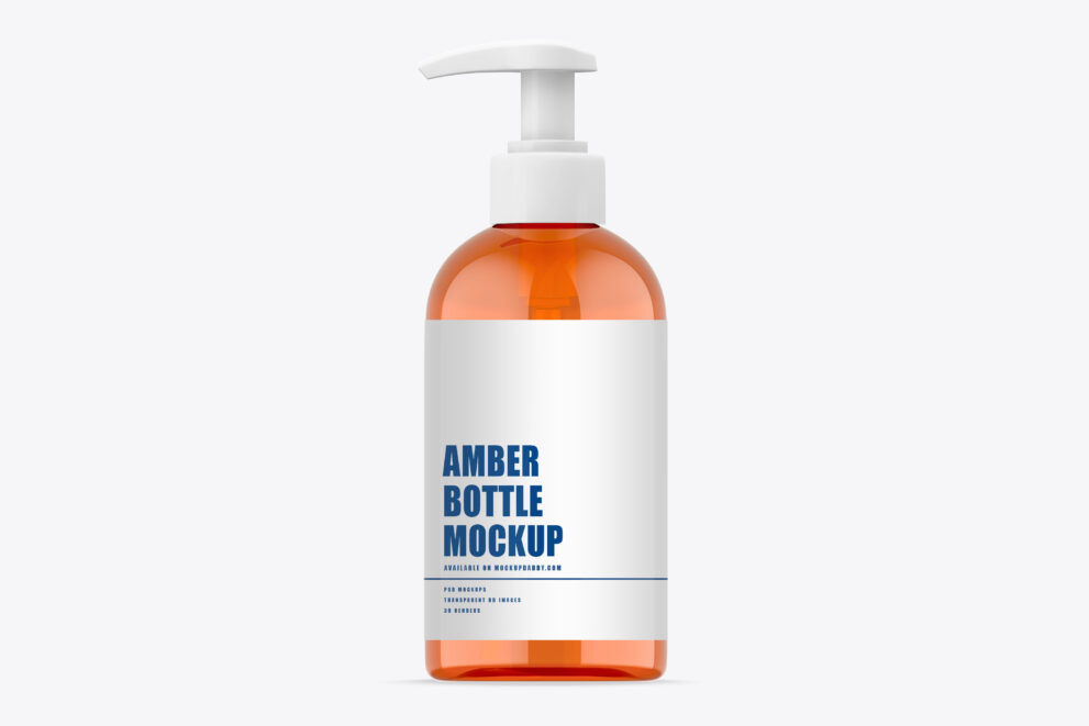 Soap Amber Bottle Mockup