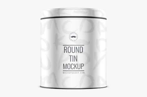 Tea Packaging Tin Mockup Front