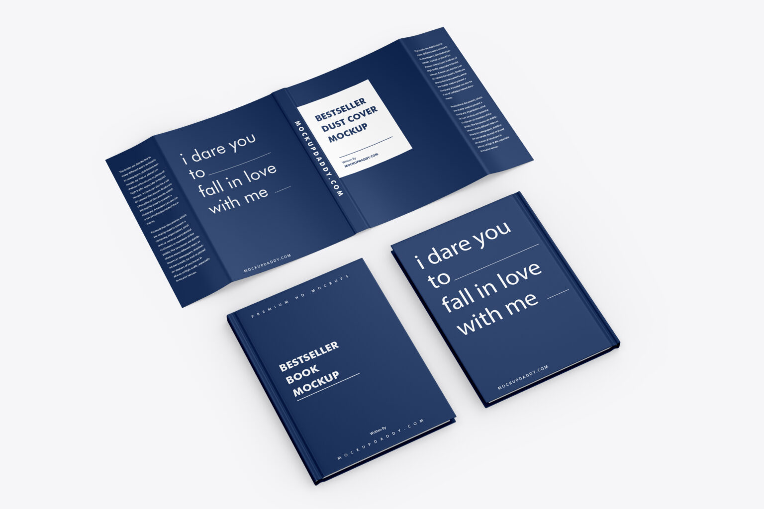 Universal Book Dust Cover Mockup Mockup Daddy
