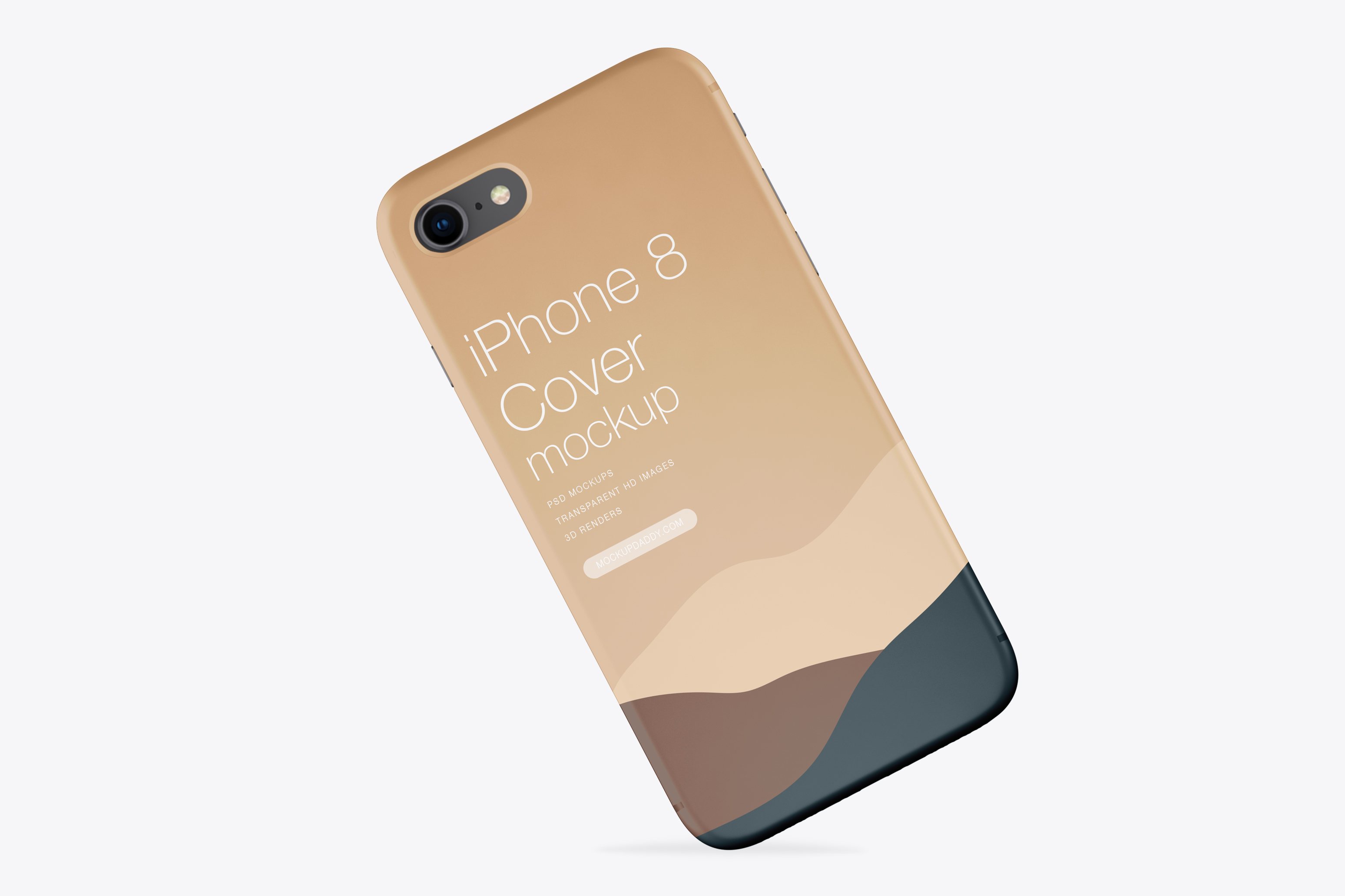 Download Free iPhone 8 Case Mockup with Screen - Mockup Daddy