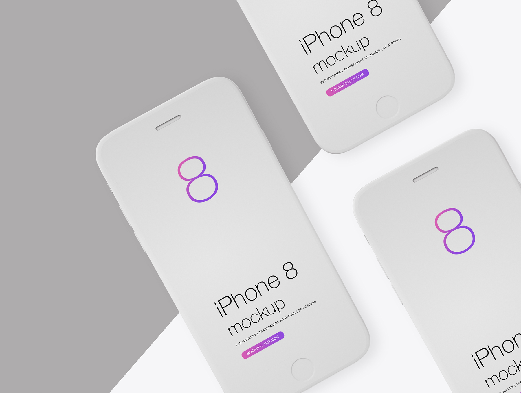 Download Iphone 8 Clay Mockup Mockup Daddy