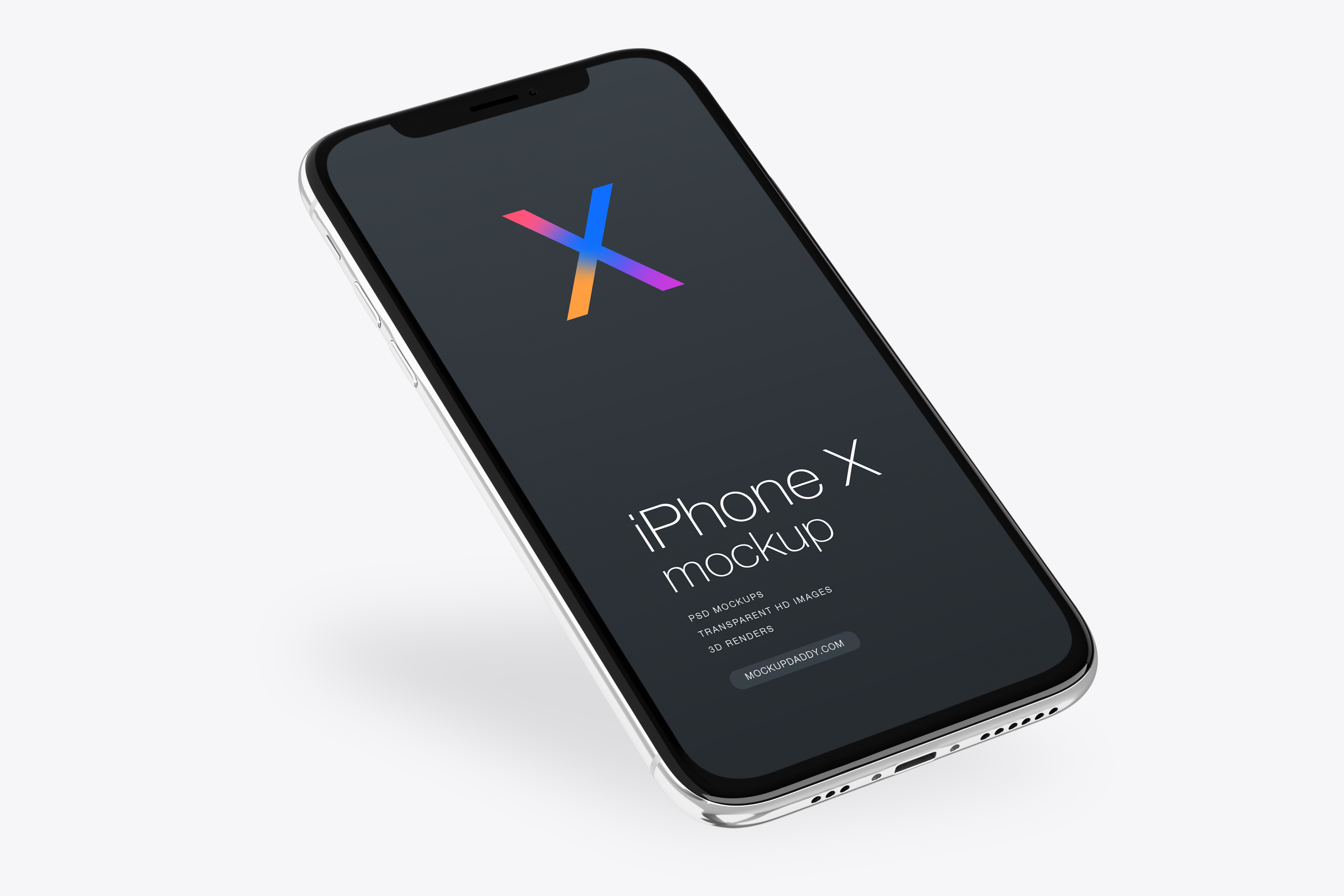 iPhone Xs Silver Mockup Mockup Daddy