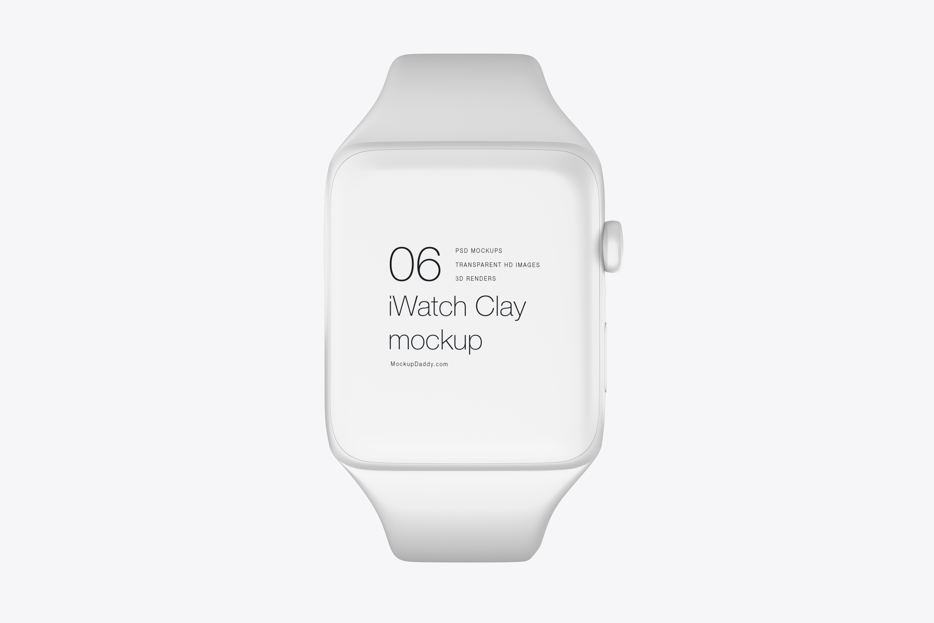 iWatch Clay Mockup White