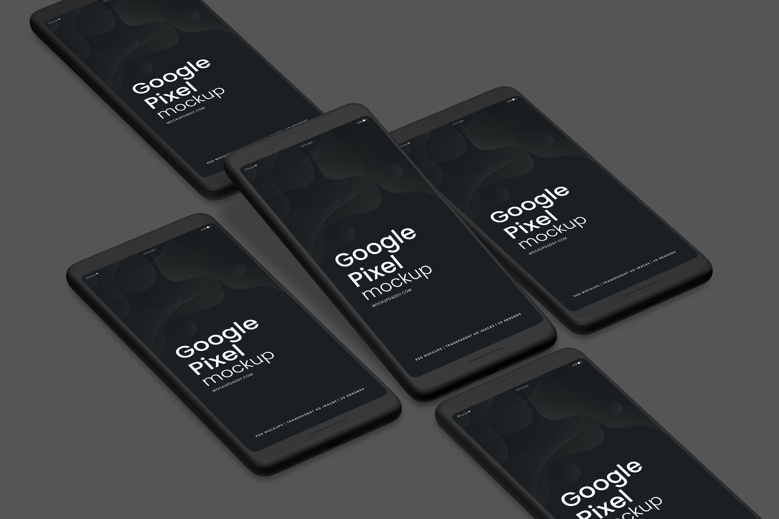 Isometric Google Pixel 3 Mockup