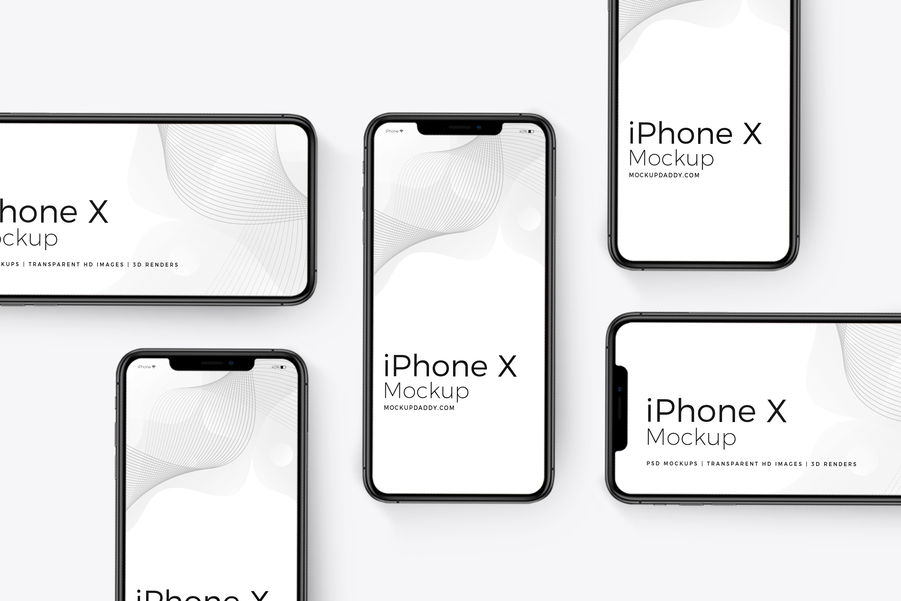 Isometric Iphone X Mockup