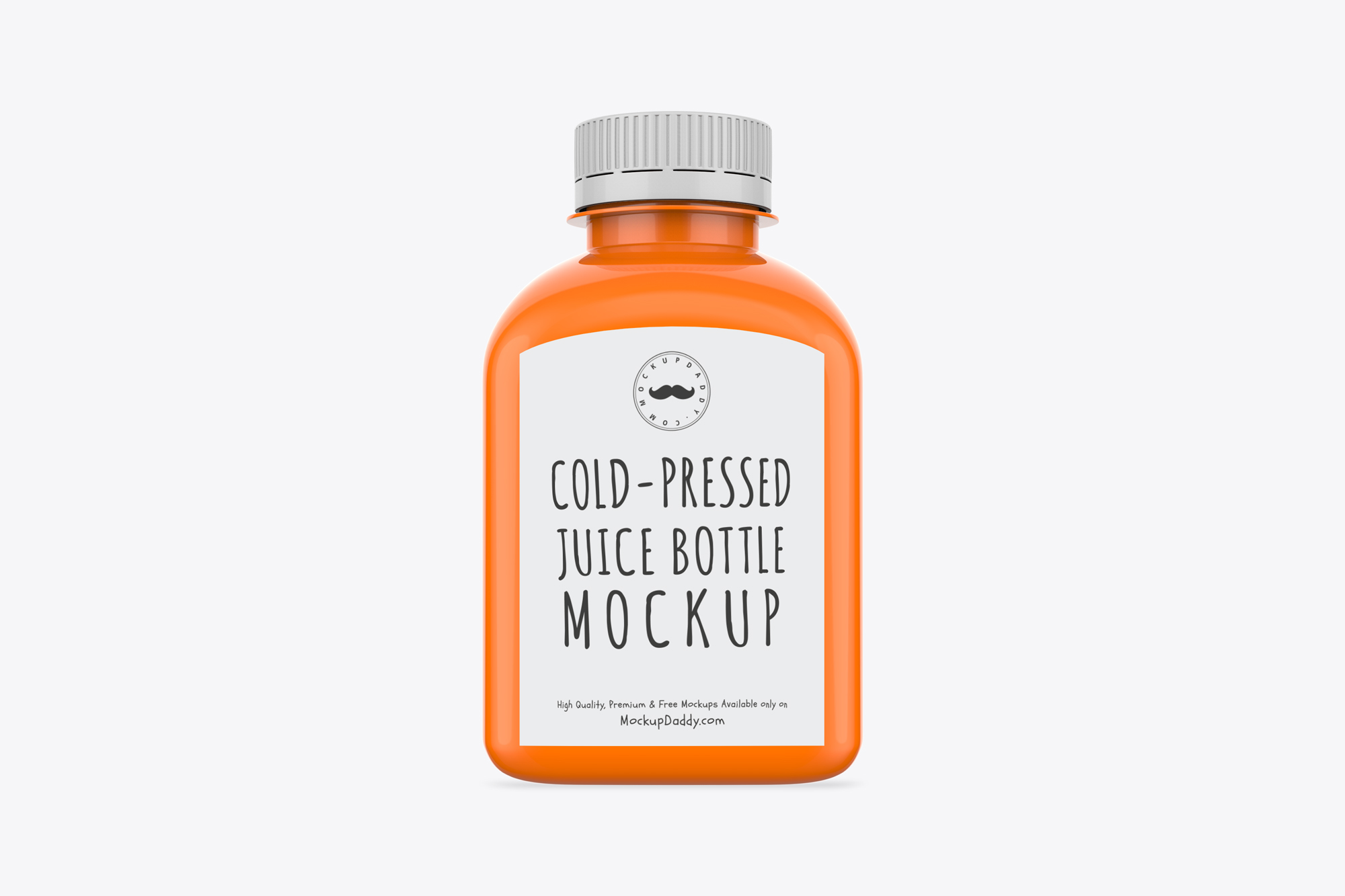 Mini Juice Bottle Mockup from the Front side.