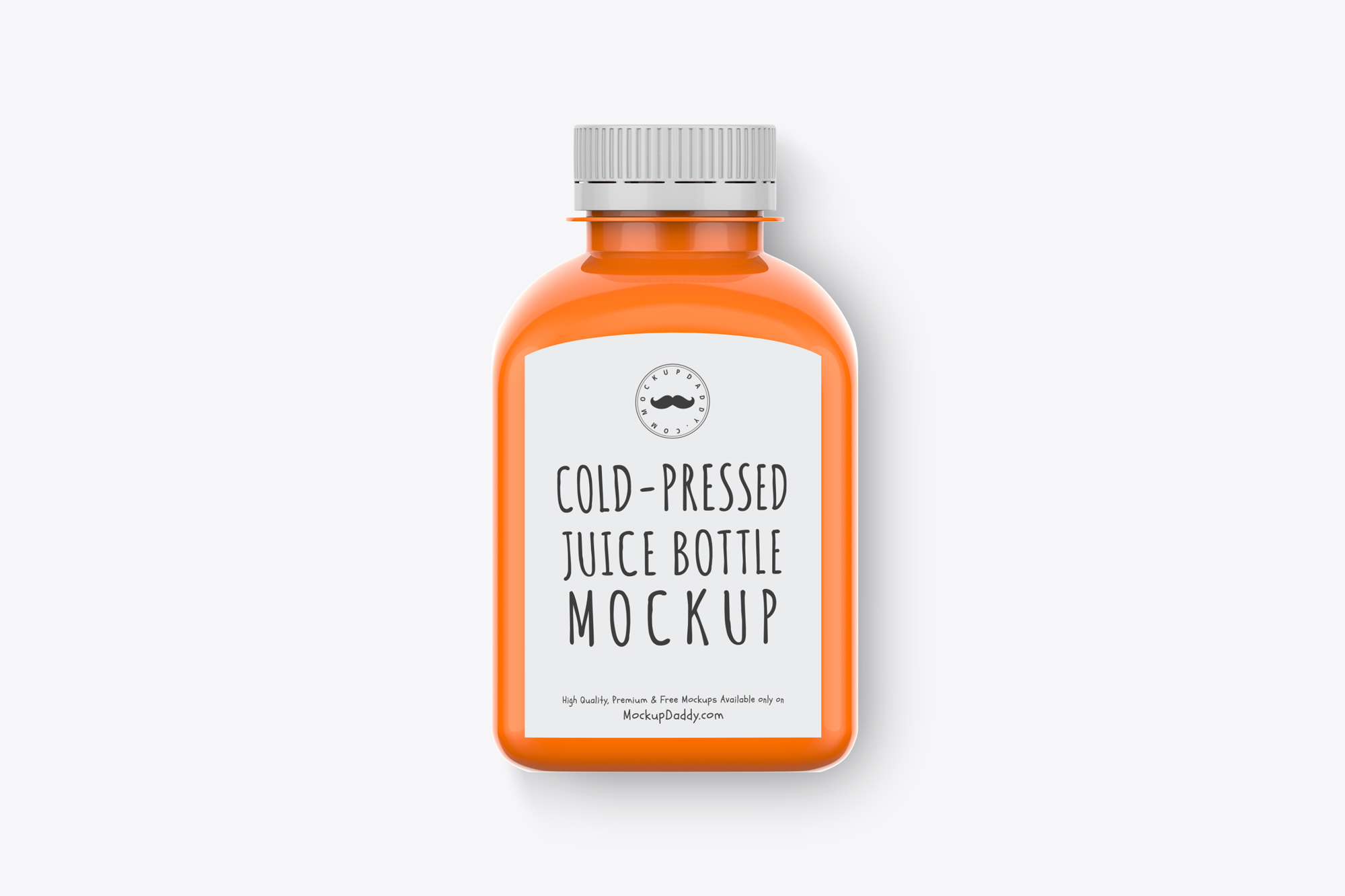 Mini Juice Bottle Mockup with customizable option.