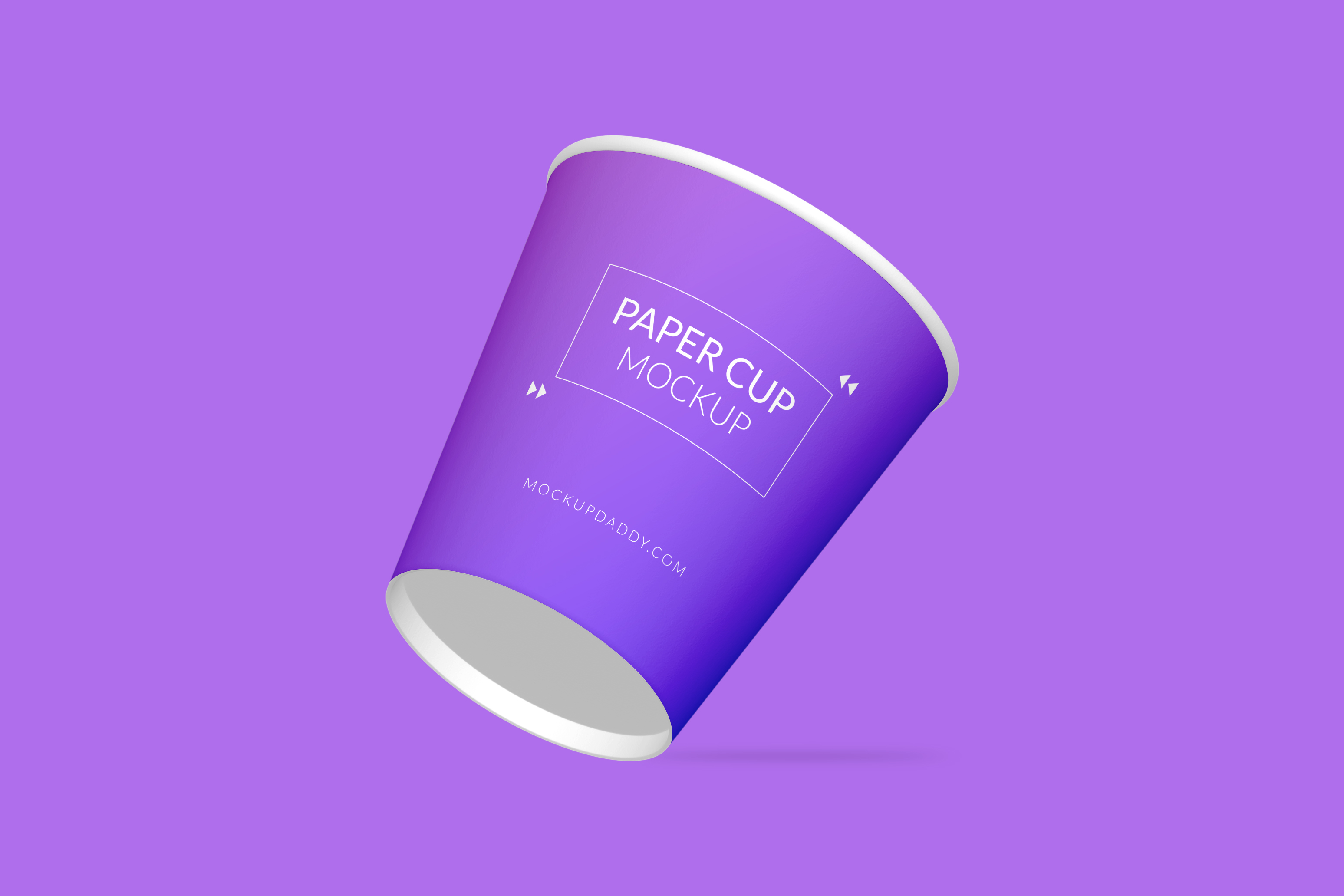 Small Paper Cup Mockup Floating