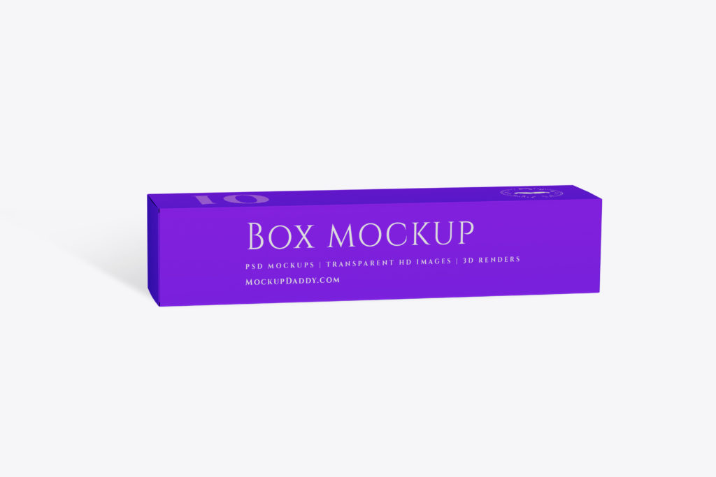 Blue Tube Box Mockup with white text.