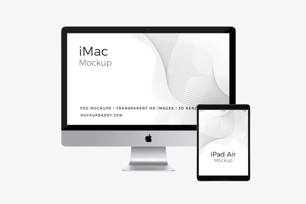 iMac and Apple Mini Psd Mockup