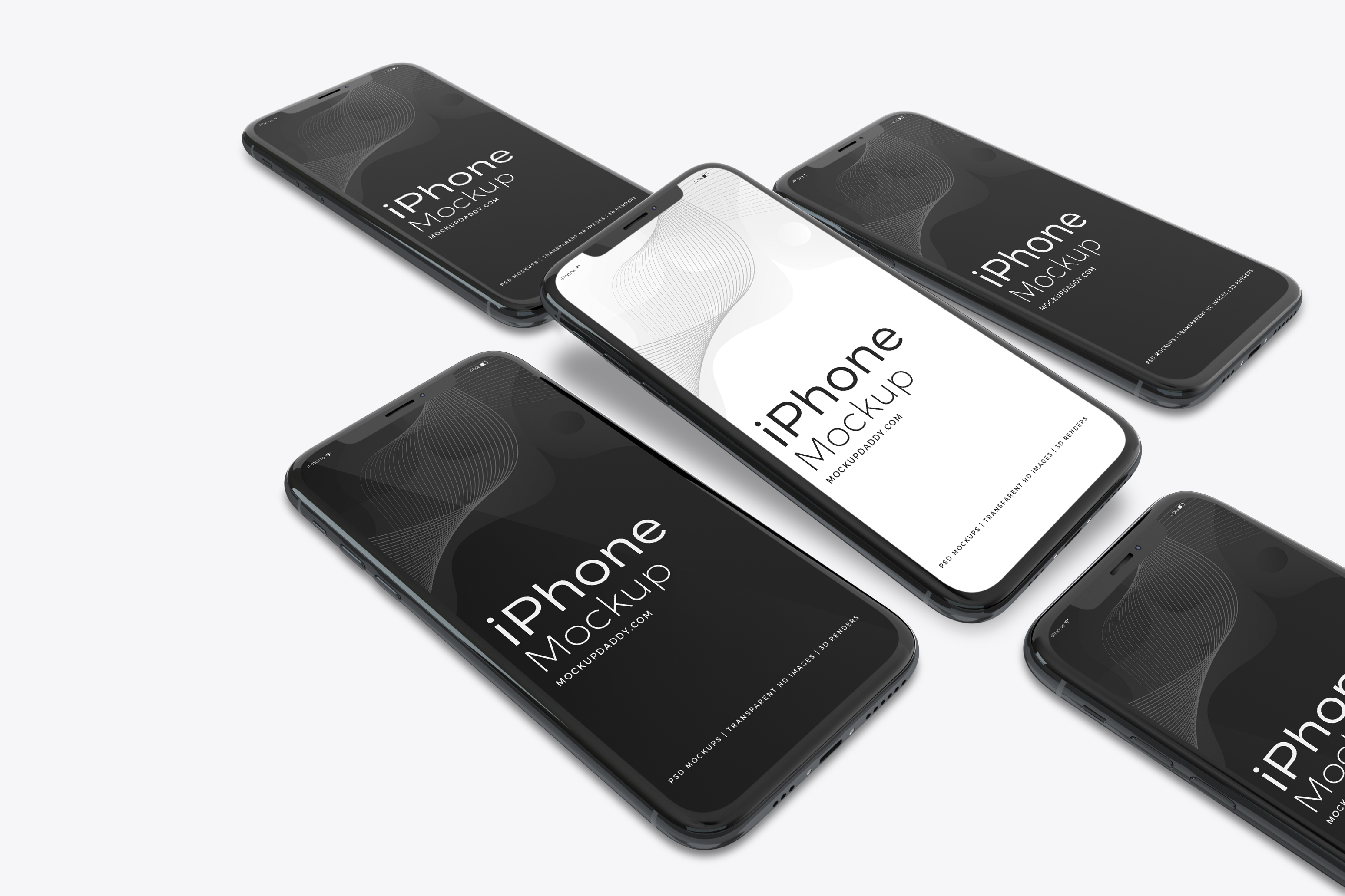 iPhone Xs Black Isometric Mockup Mockup Daddy