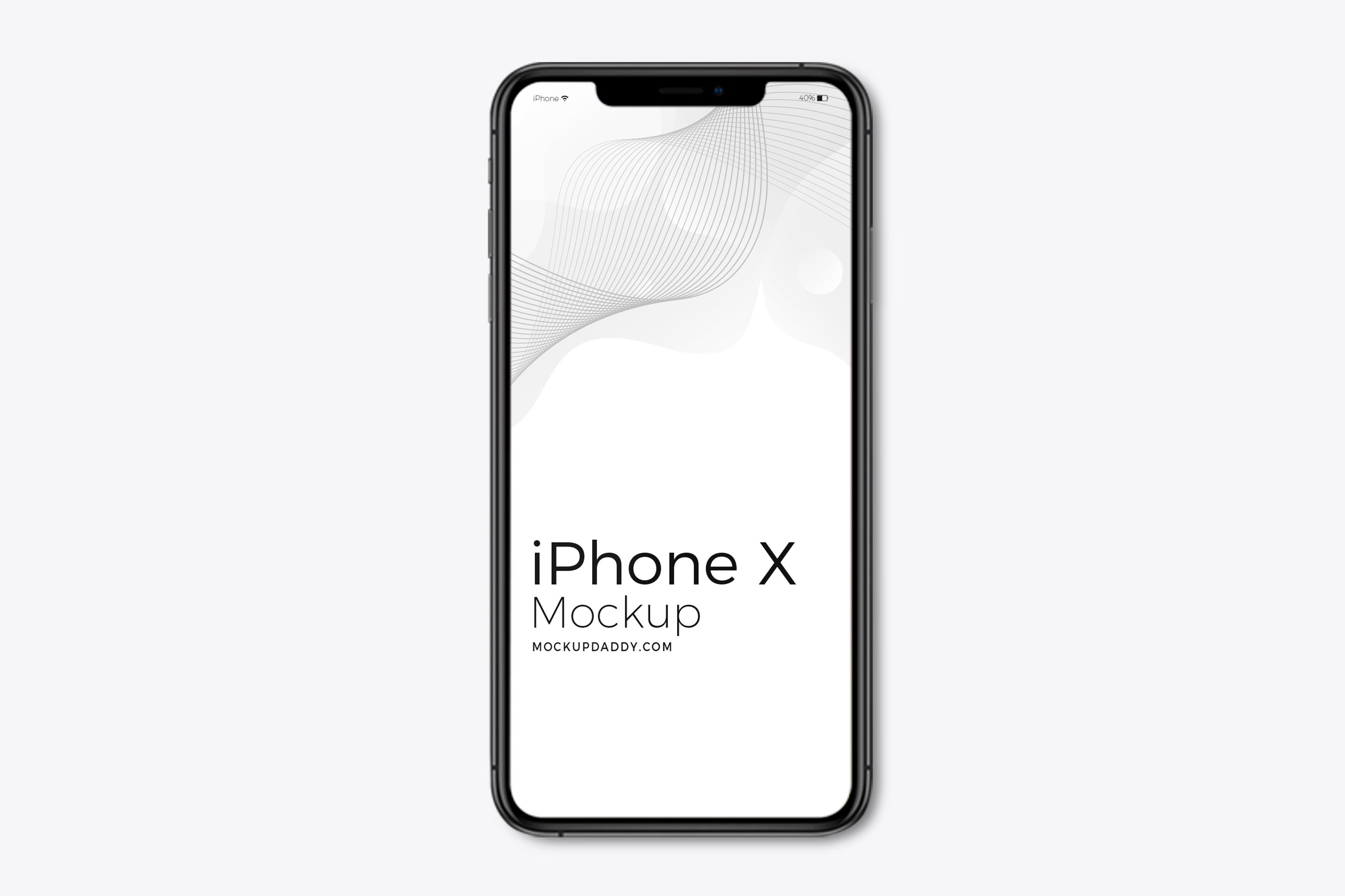 iPhone Xs Top Angle Mockup