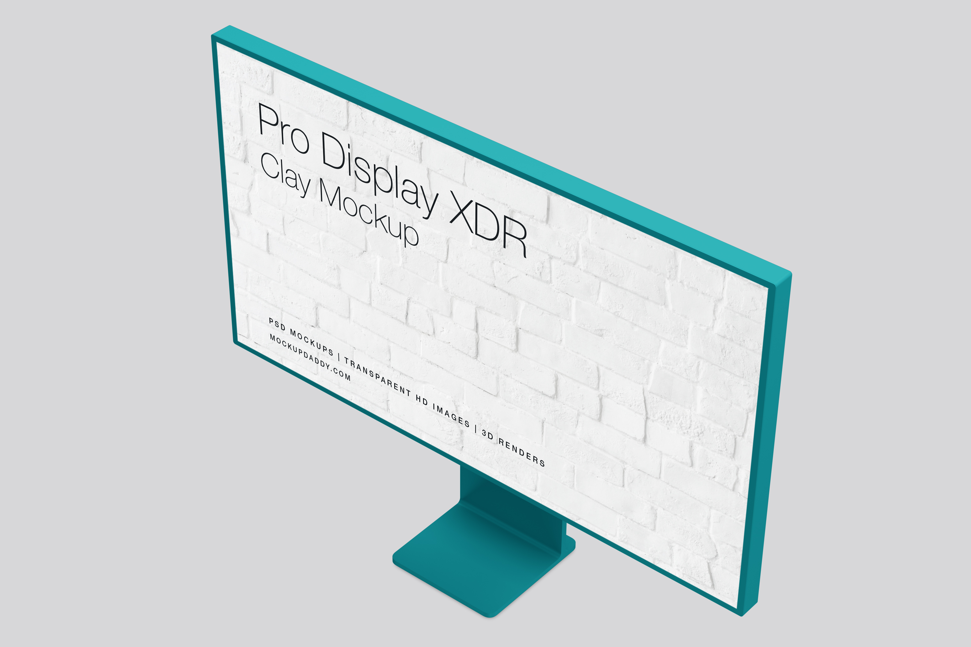 Apple Pro Display XDR Clay Mockup Angles