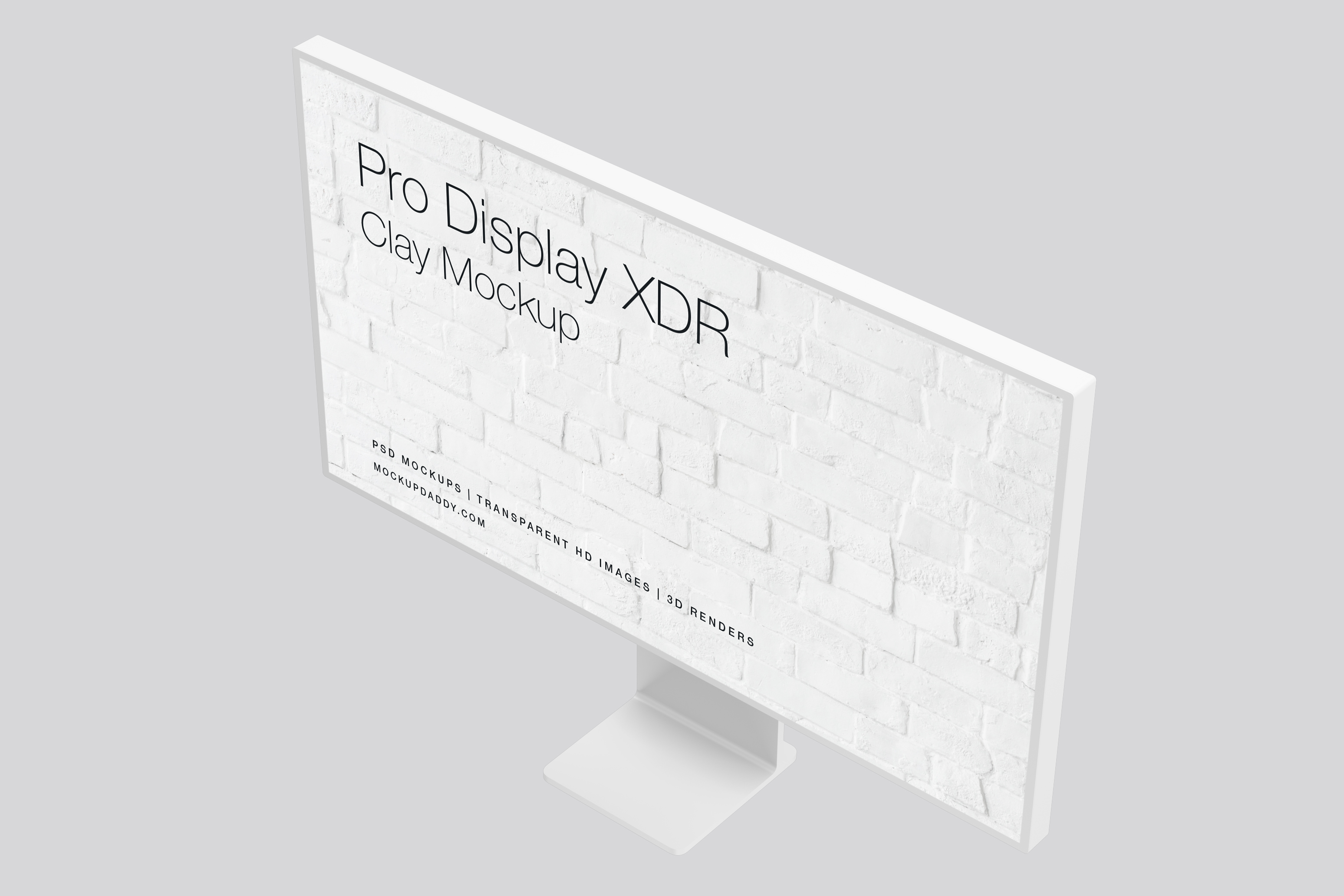 Apple Pro Display XDR Clay Mockup Free