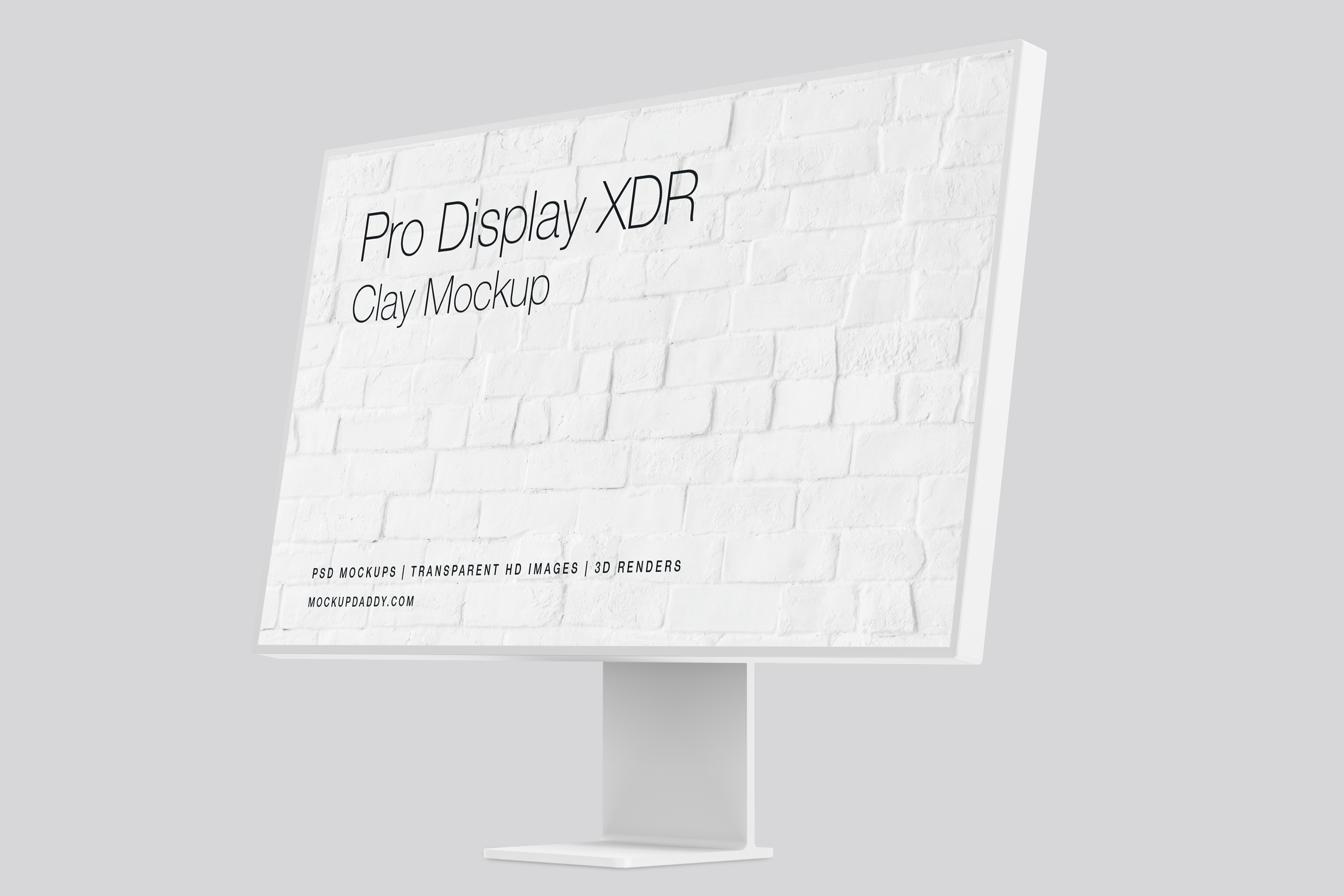 Apple Pro Display XDR Clay Mockup White