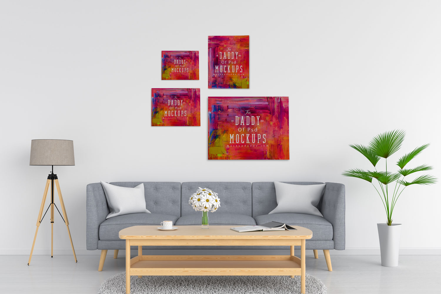 Canvas Wall Painting Mockup