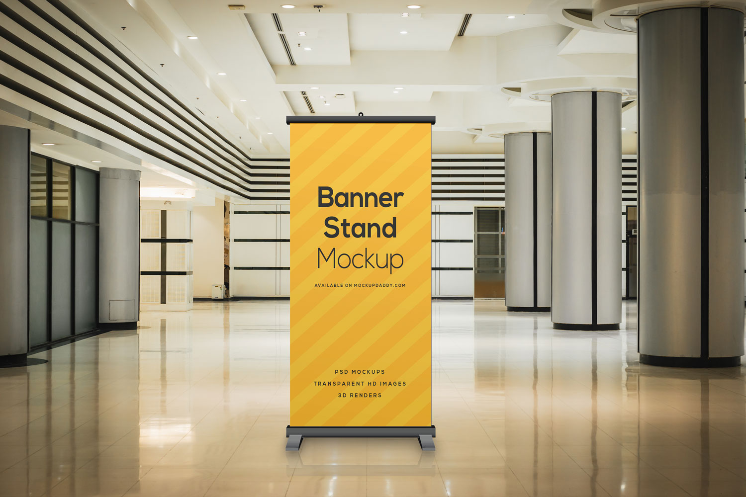 Download Roll Up Banner Stand Mockup - Mockup Daddy