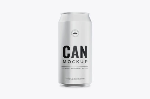 Large Can Psd Clear Mockup