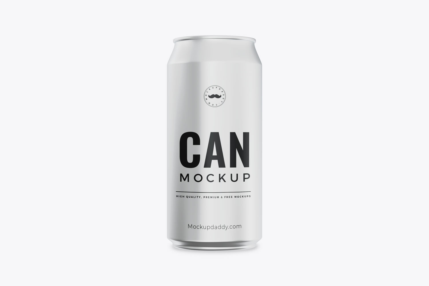 Large Can Psd Clear Mockup with customizable design option.