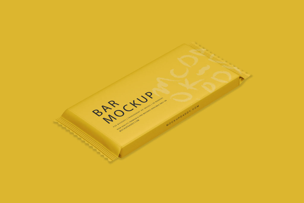 Rectangle Chocolate Wrapper Mockup Mockup Daddy